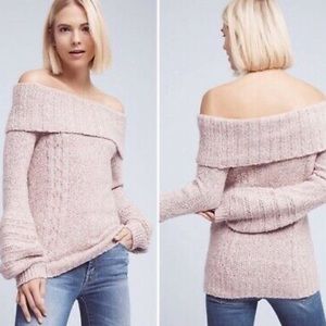 Anthro Sleeping on Snow Cowl Neck Sweater